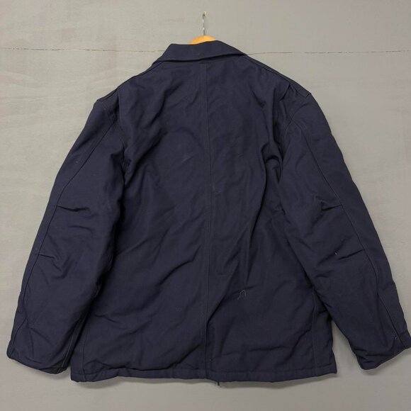 Carhartt Fire Resistant Jackets Duck Navy Blue Quilt Lined XL - Picture 2 of 7